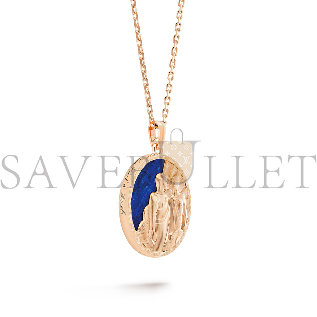 VAN CLEEF ARPELS ZODIAQUE LONG NECKLACE GEMINORUM (GEMINI) - ROSE GOLD, LAPIS LAZULI    VCARP9RD00